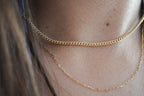 6K Gold Fine Paperclip Necklace