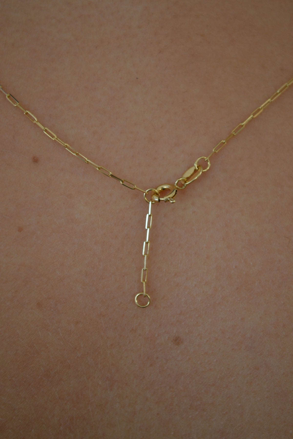 6K Gold Fine Paperclip Necklace