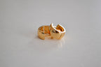 6K Gold Puffed Wide Huggies