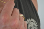 6k Gold Men's Slim Rectangle Signet Ring