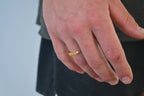 6k Gold Men's Slim Rectangle Signet Ring