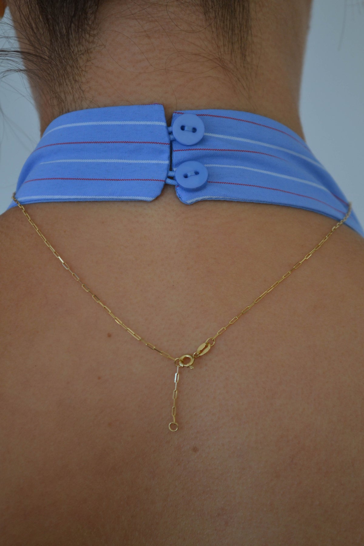 6K Gold Fine Paperclip Necklace