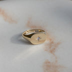 Star Set Signet Ring