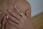 6K Gold Diamond Stride Ring