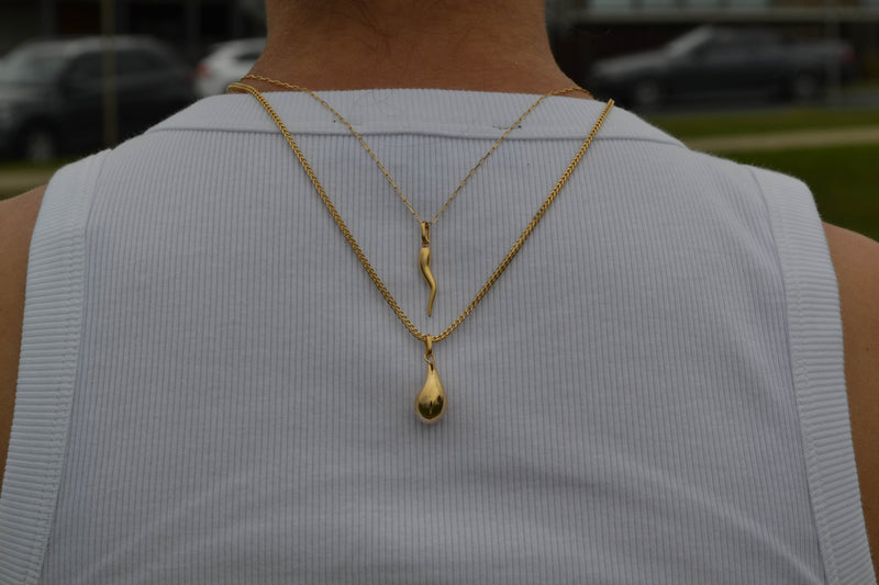 6K Gold Cornicello Pendant