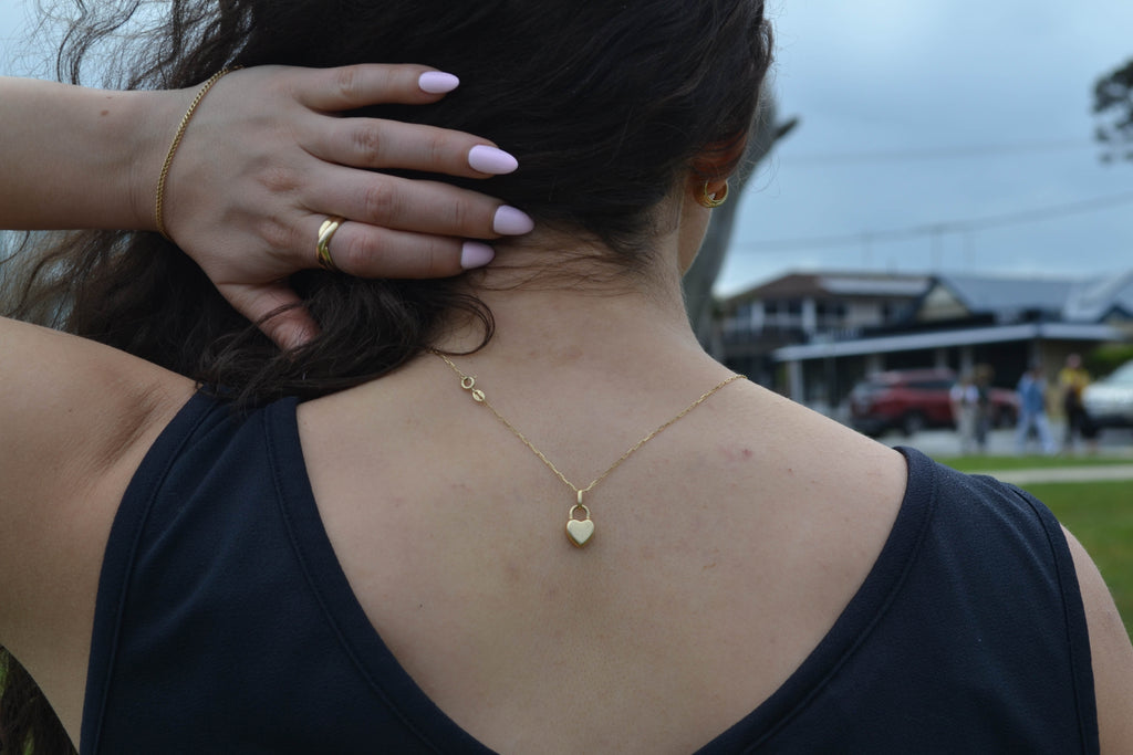 6K Gold Locked in Love Pendant