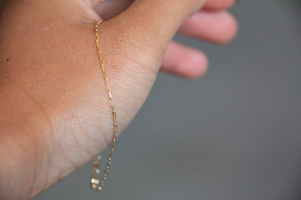 Fine Paperclip Bracelet