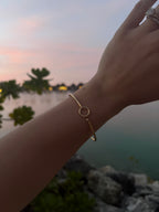 6K Gold Open Circle Bangle