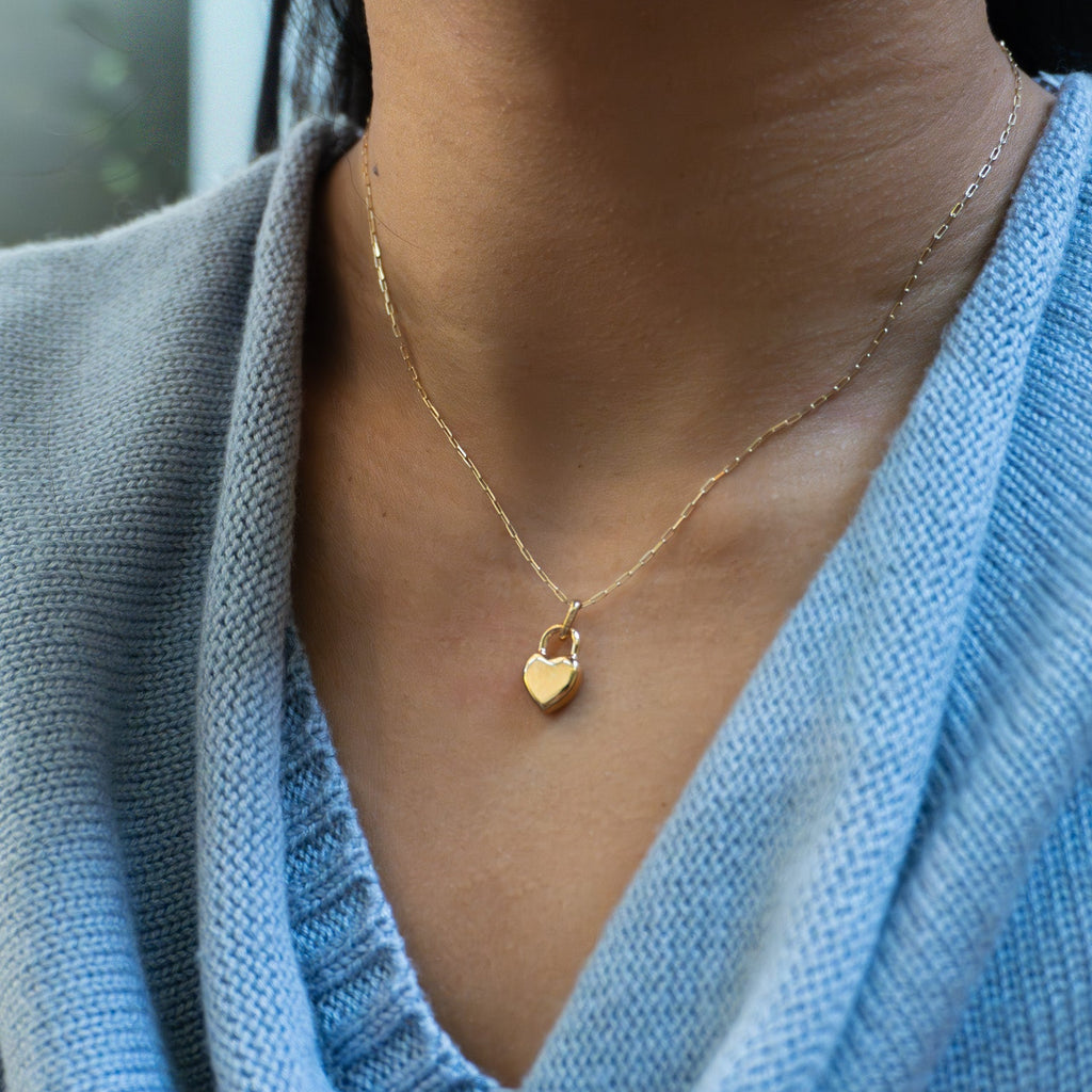 6K Gold Locked in Love Necklace