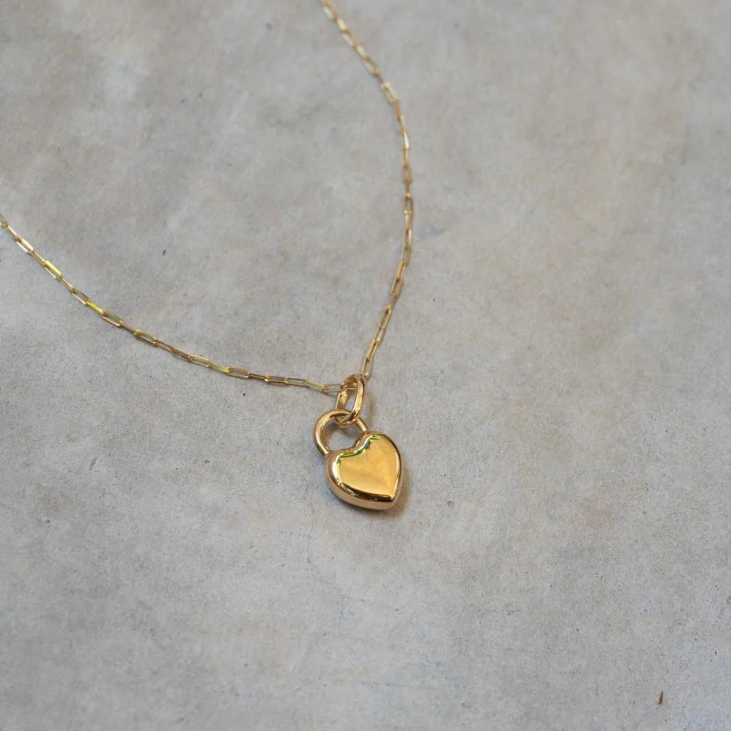 6K Gold Locked in Love Necklace